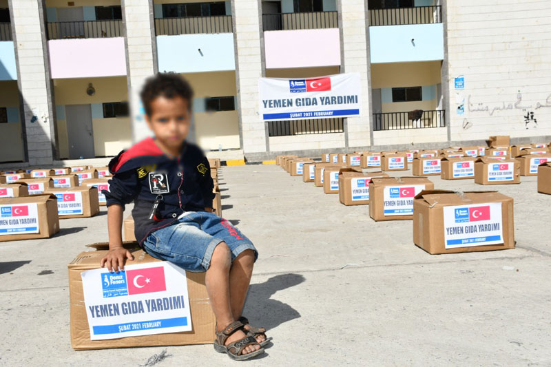توزيع السلة الغذائية على المحتاجين تعز اليمن