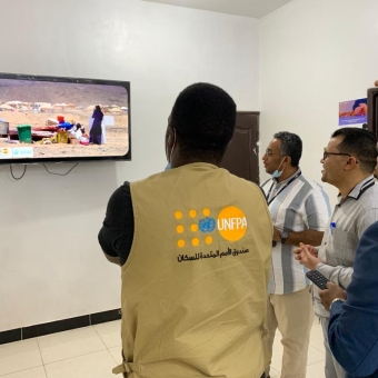 وفد من صندوق الأمم المتحدة للسكان UNFPA يزور الوصول الإنساني بمأرب