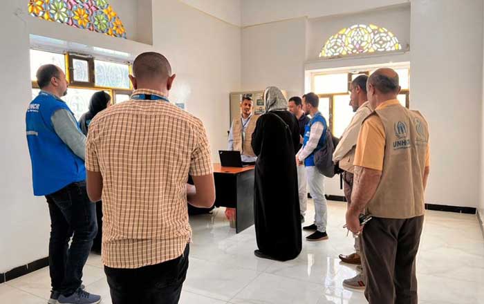 A UN team visits HUMAN ACCESS Community Center for IDPs in Marib
