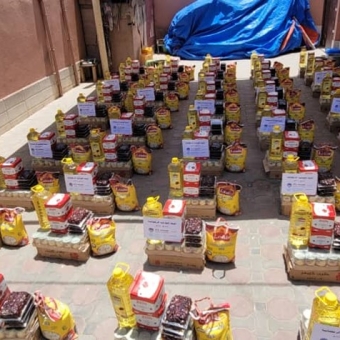 سلال غذائية لليمنيين اللاجئين في جيبوتي