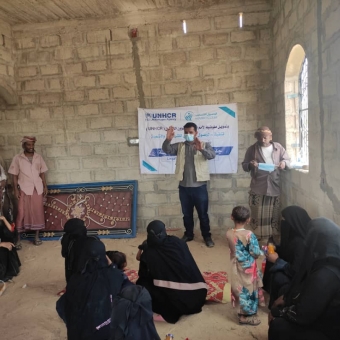 In partnership with UNHCR Two awareness sessions performed in psychological support and social solidarity