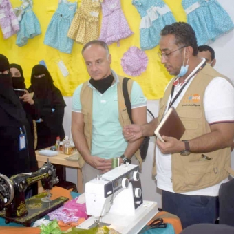 UNFPA delegation visits a safe space for women and girls in Marib