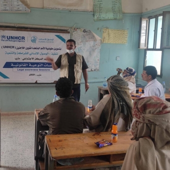 In partnership with UNHCR Two legal awareness sessions implemented in Marib