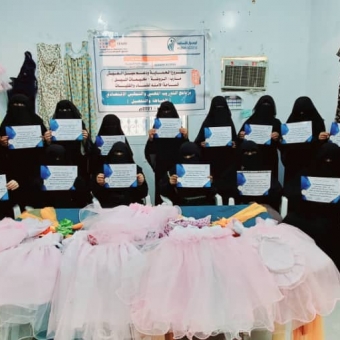 Vocational training and economic empowerment program in sewing and tailoring concluded in Marib
