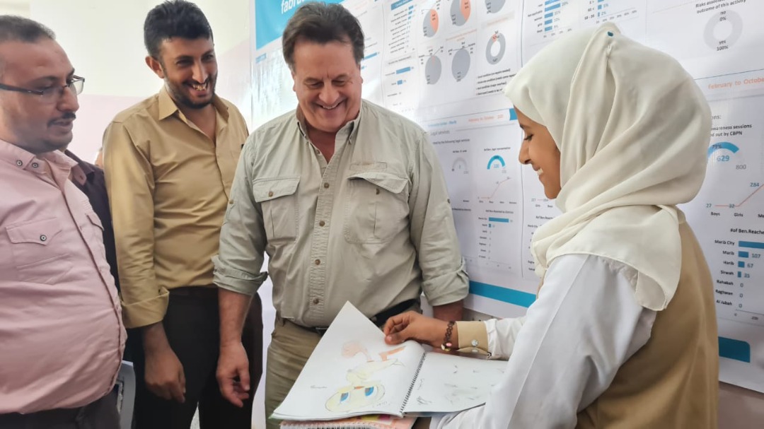 The United Nations Humanitarian Coordinator (OCHA) in Yemen visits HUMAN ACCESS, praises its long experience in humanitarian work