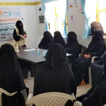 Legal awareness sessions for women and girls in Al Jufaina camp