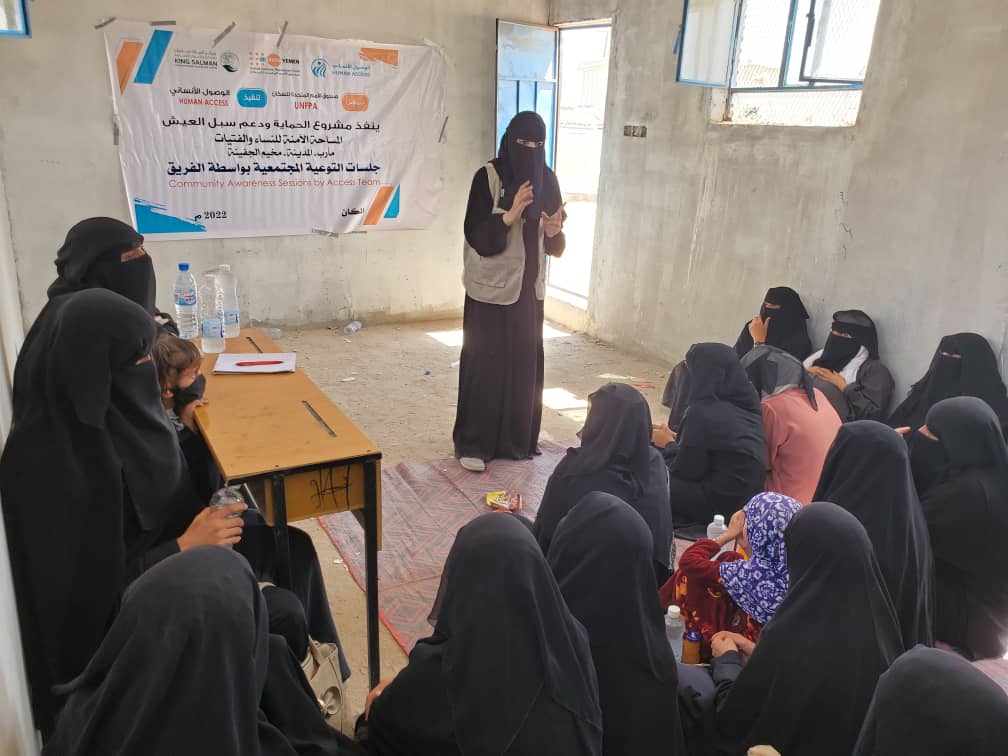 Awareness and psychological support sessions for women and girls