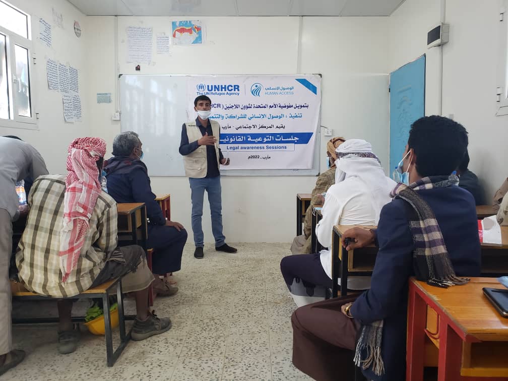 Awareness-raising sessions in Marib in partnership with UNHCR