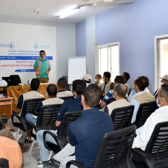 In partnership with WFP Organizing training workshops for workers in General Food Assistance Project in Taiz