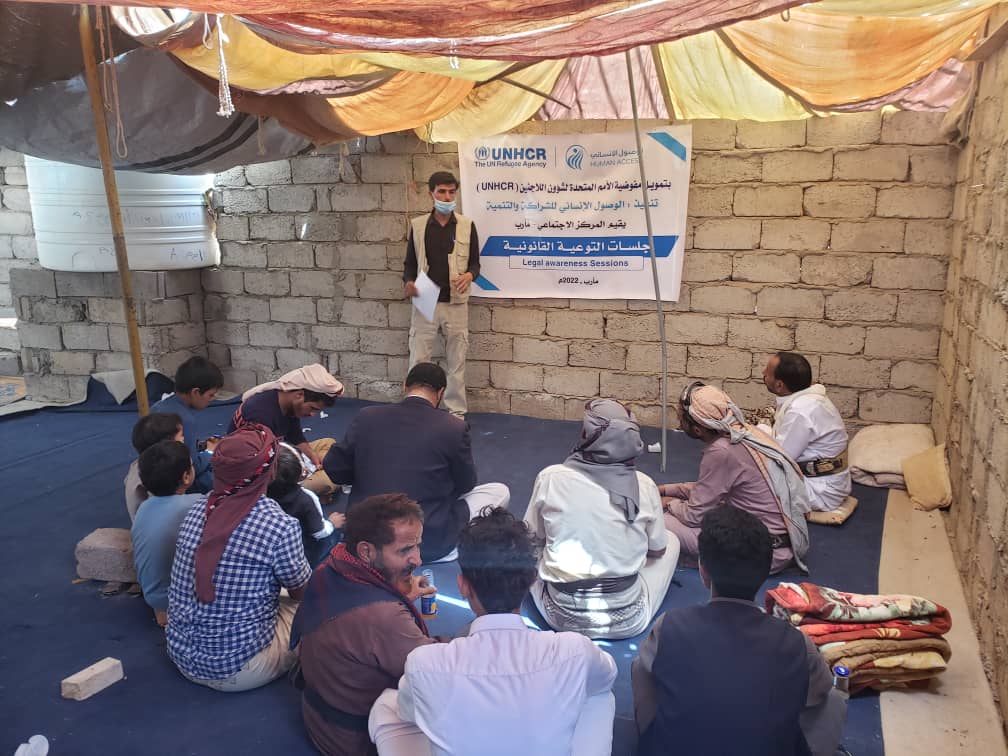 In partnership with UNHCR Legal and human rights awareness sessions in Marib Governorate