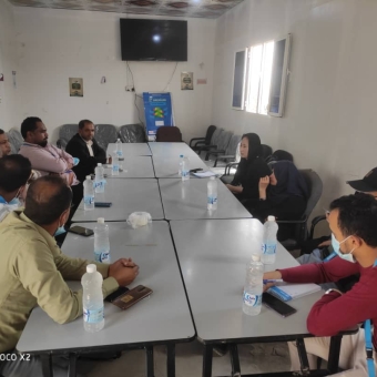During its visit to Marib governorate, UNHCR  Team visits IDPs Community Center in the governorate
