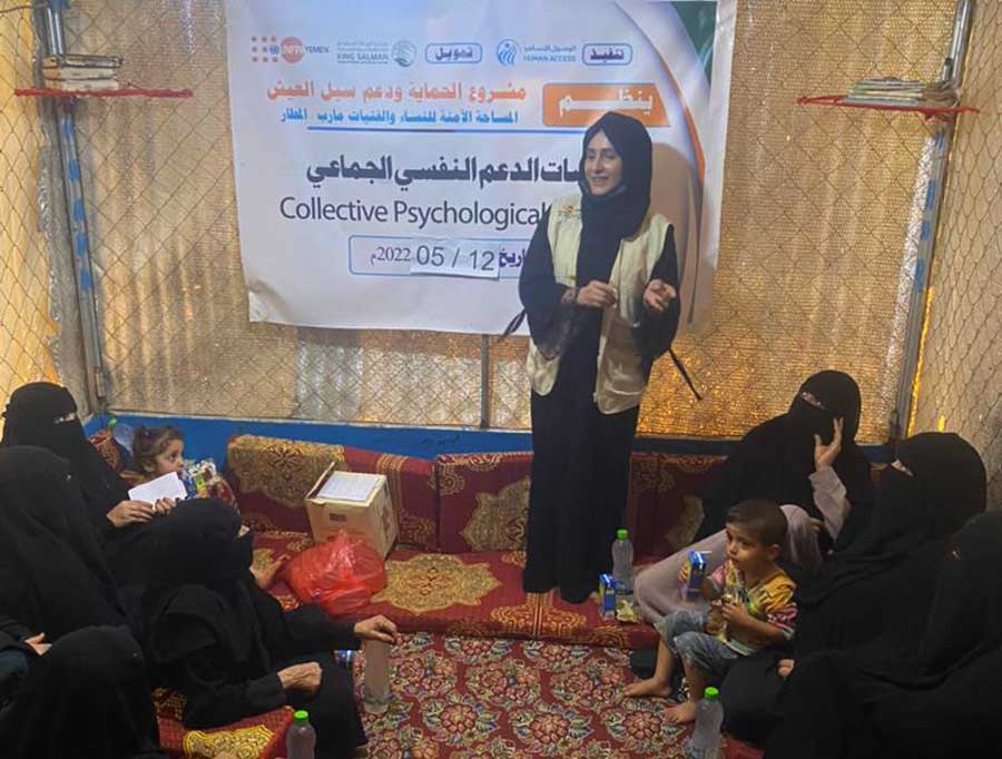 Undertaking legal awareness and mental support sessions in Marib Governorate