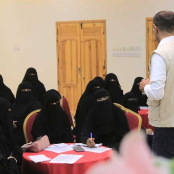 A training session in marketing skills for women and girls was carried out in Seiyun District