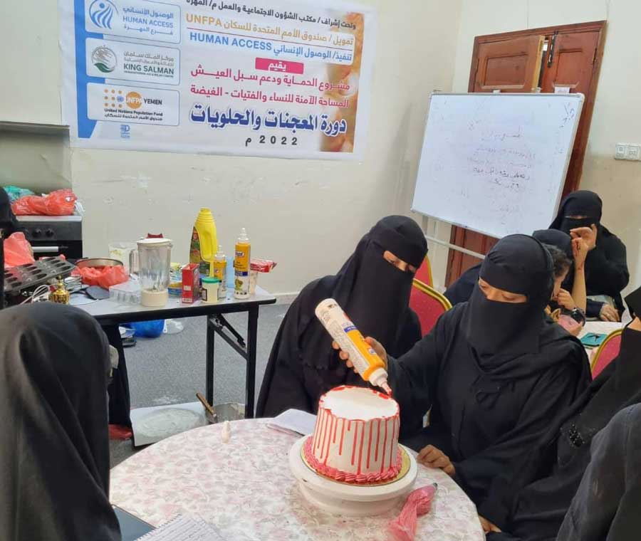 Launching of two training courses for women and girls in sewing and confectionery-making areas