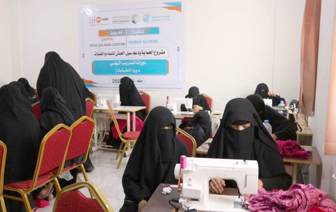 Two training programmes in sewing and life skills were implemented for women and girls