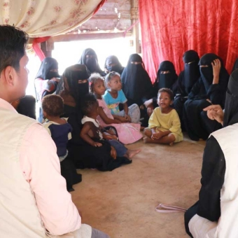 In partnership with YHF, awareness sessions on hygiene and a healthy lifestyle were undertaken for IDPs 