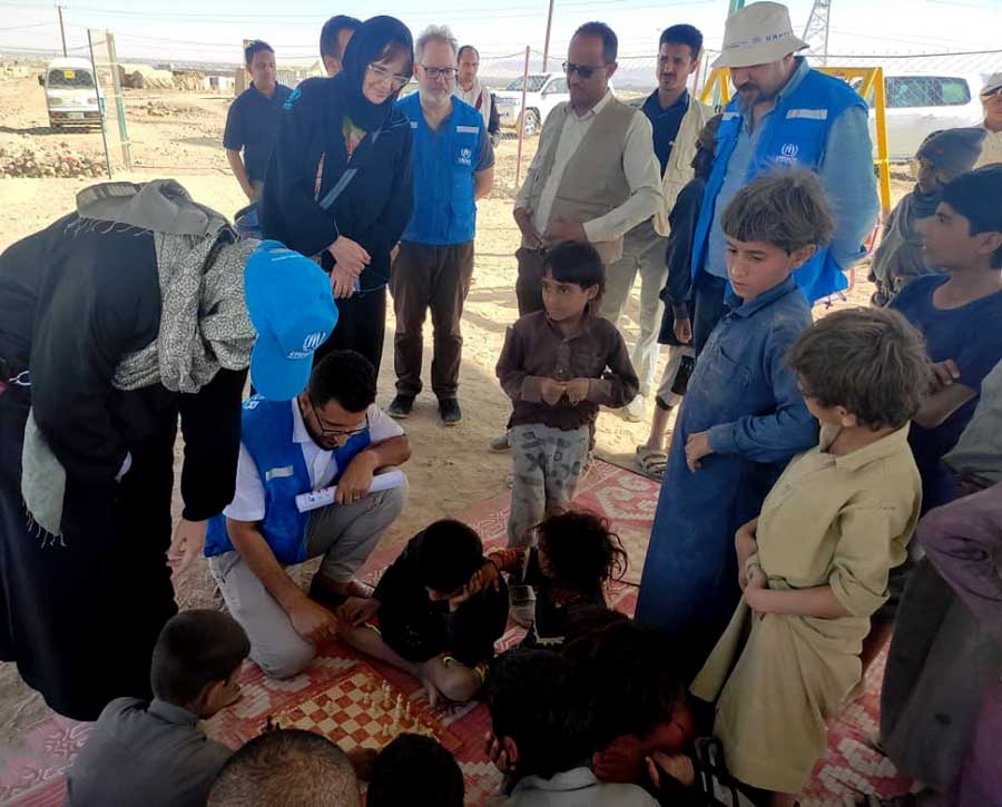 A UN team visits HUMAN ACCESS Community Center for IDPs 