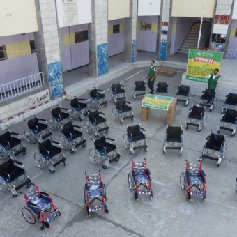 Delivery of wheelchairs to 100 people with disabilities