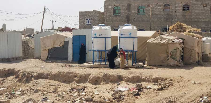 water and sanitation services displaced 