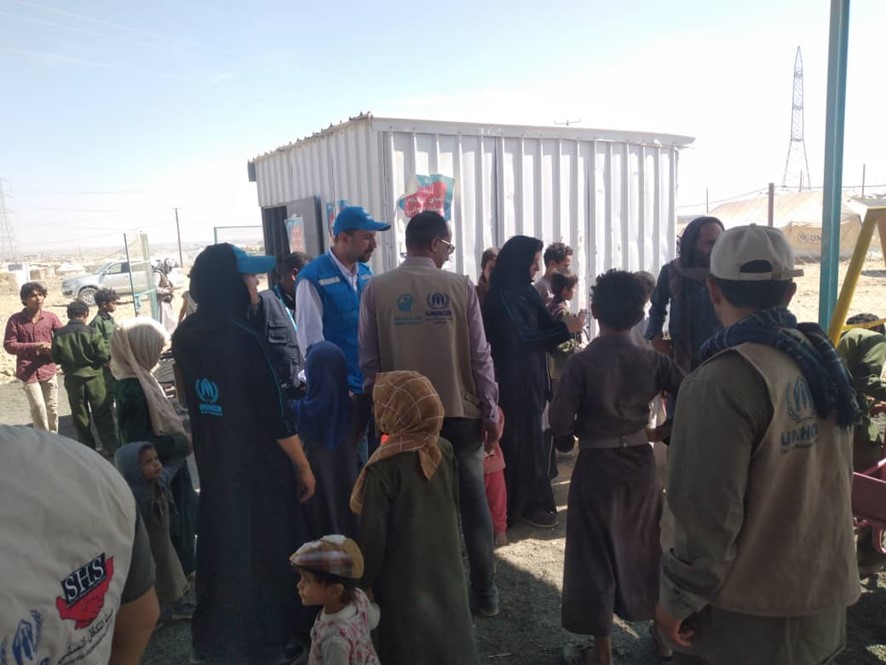 UNHCR team inspects the protection project services
