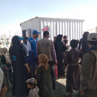 UNHCR team inspects the protection project services