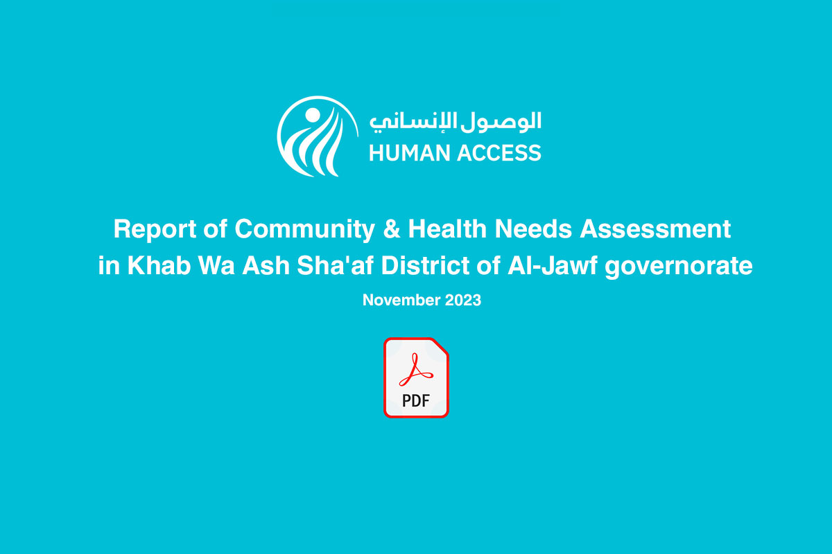 Report of Community & Health Needs Assessment in Khab Wa Ash Sha'af District of Al-Jawf governorate