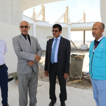 Inspection visit to Ali Saleh Al-Lahib College's construction site