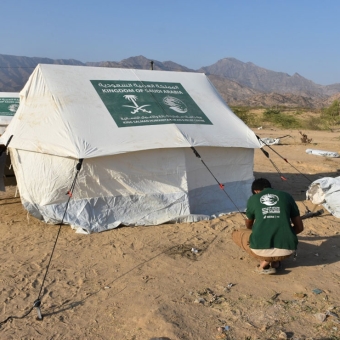 With funding from KSrelief, urgent shelter interventions implemented for IDP families in Abyan