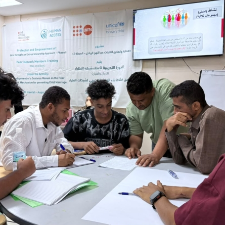 Training peer network members to enhance community responsibility for protecting and supporting girls