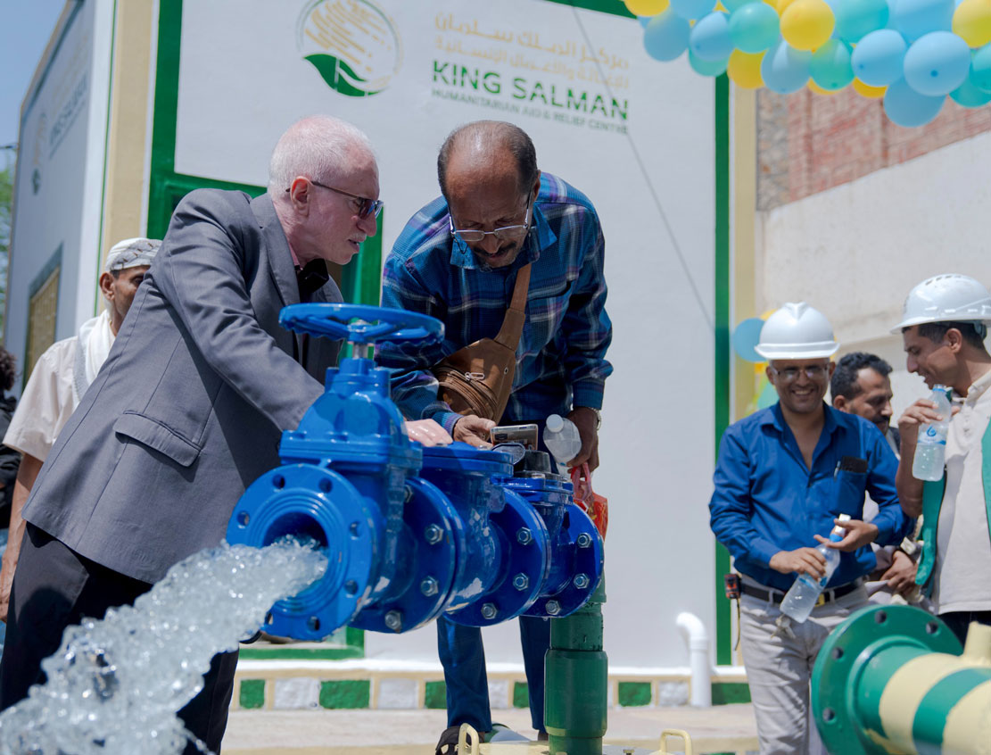 KSrelief Center Launches Sustainable Water Well in Taiz